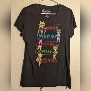 Sailor Moon Graphic T-Shirt in Black Size Xl